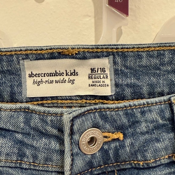 NWOT Abercrombie kids high rise wide leg denim size 15/16 - Picture 4 of 8